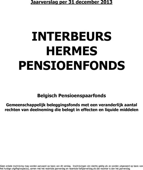 Interbeurs Hermes Pensioenfonds 